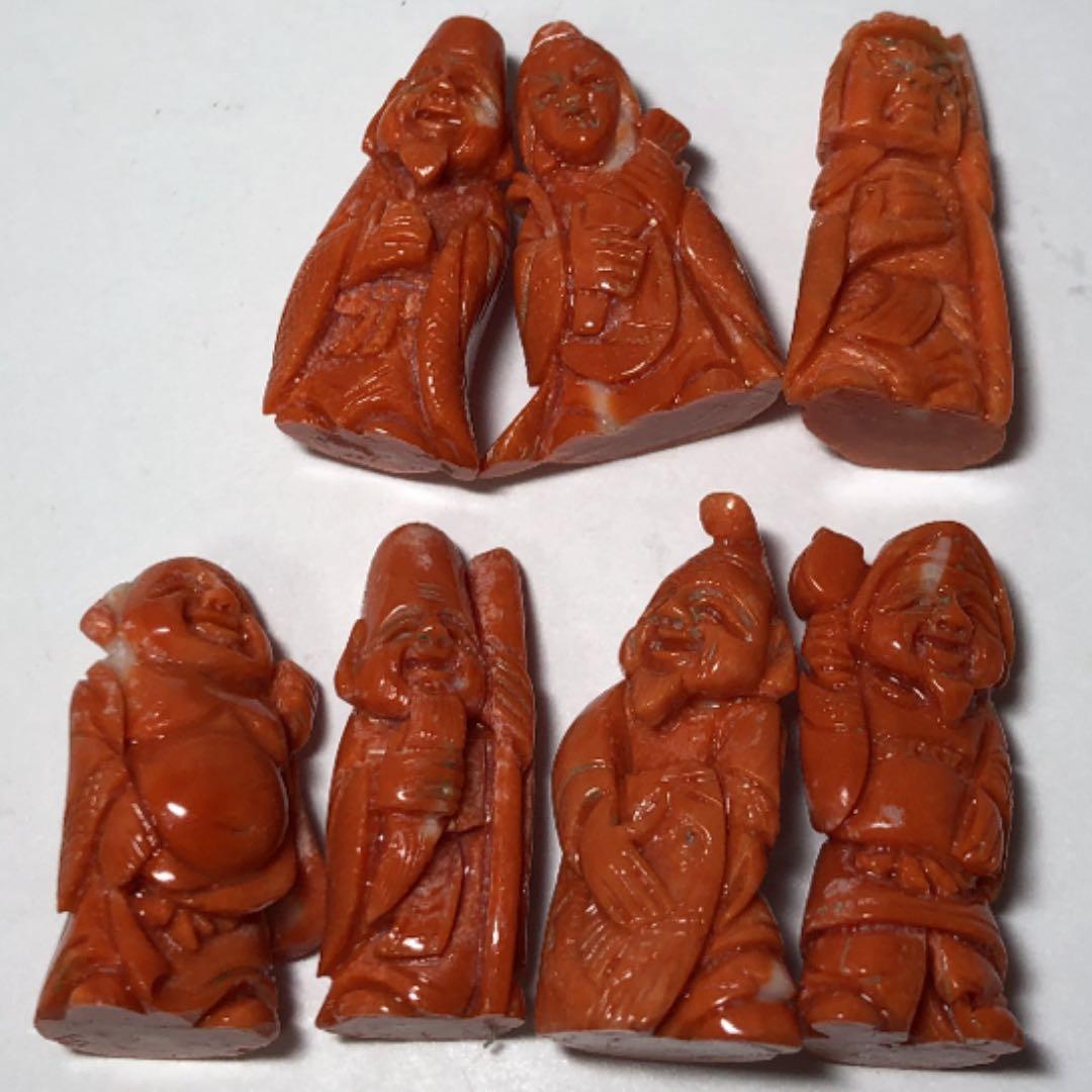 本珊瑚七福神 置物（谷口康隆作）