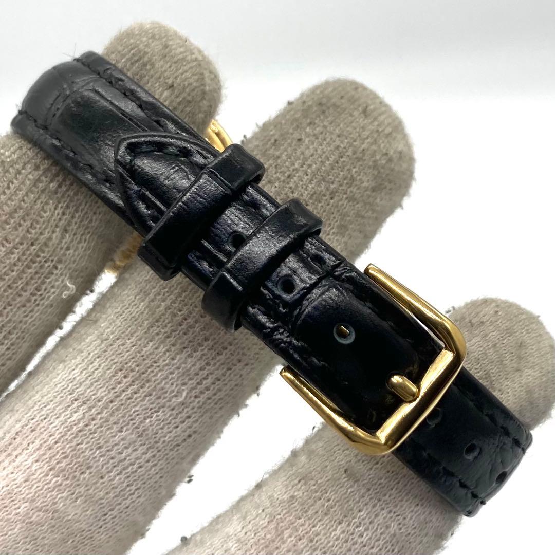 【稼働】 ディオール 腕時計 3048 クォーツ ゴールドベゼル ホワイト文字盤