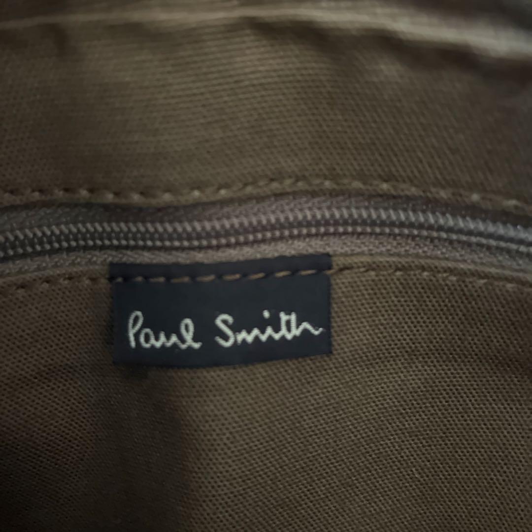 Paul Smith シボ革ボディバッグ \"with STRIPE TRIM\"
