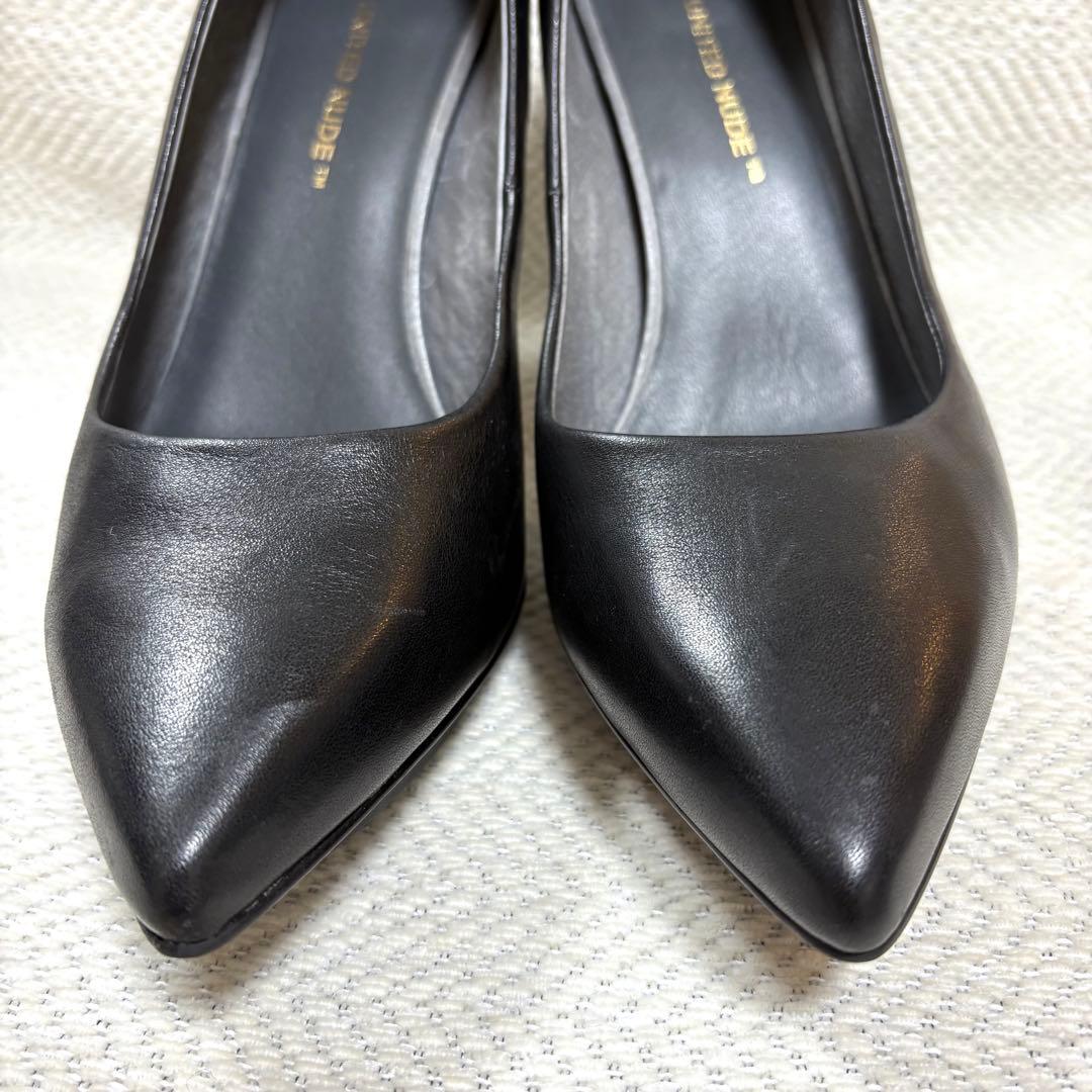 極美品 UNITED NUDE ユナイテッドヌード 本革 メタルヒール パンプス