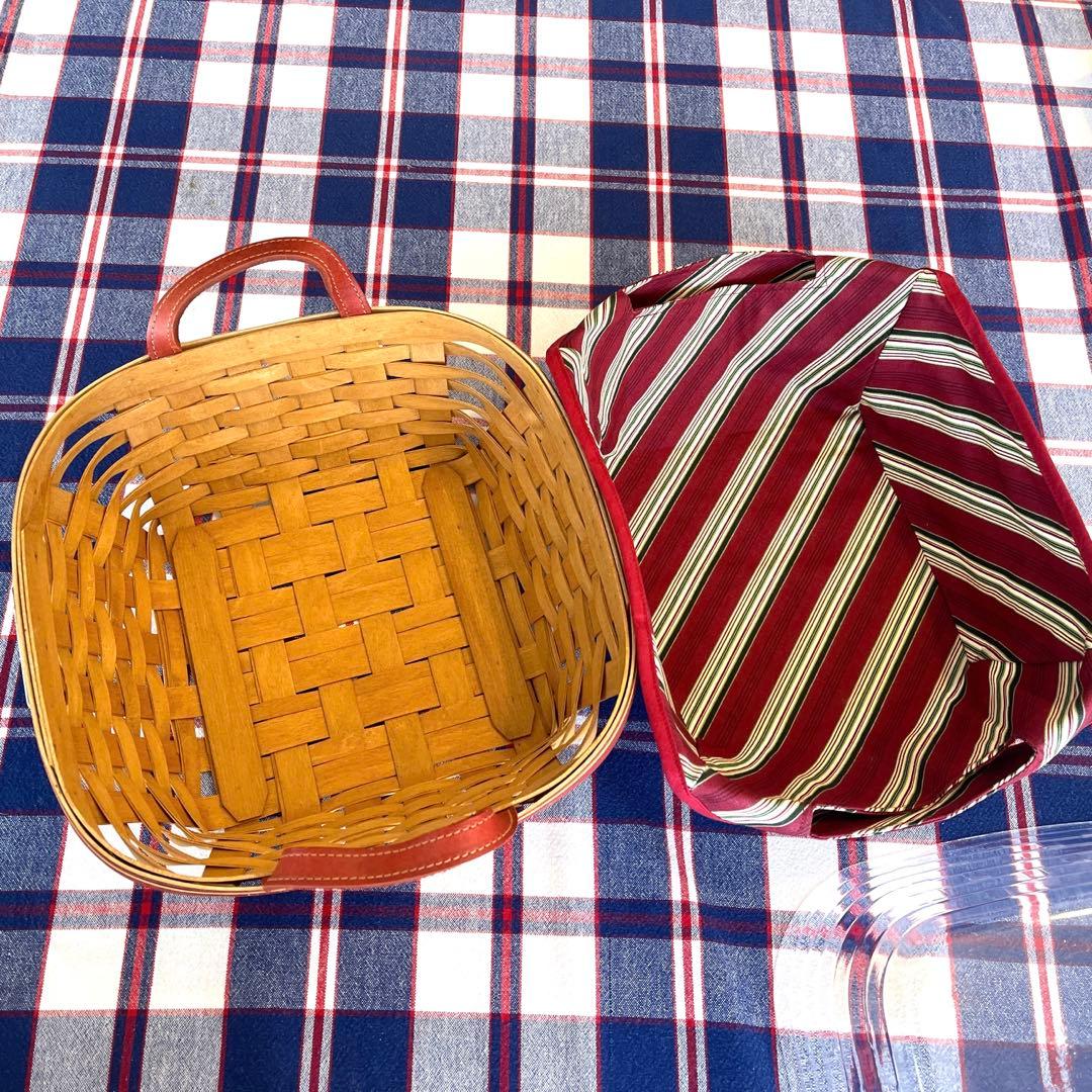 ロンガバーガーバスケット　longaberger小物入れ　かご