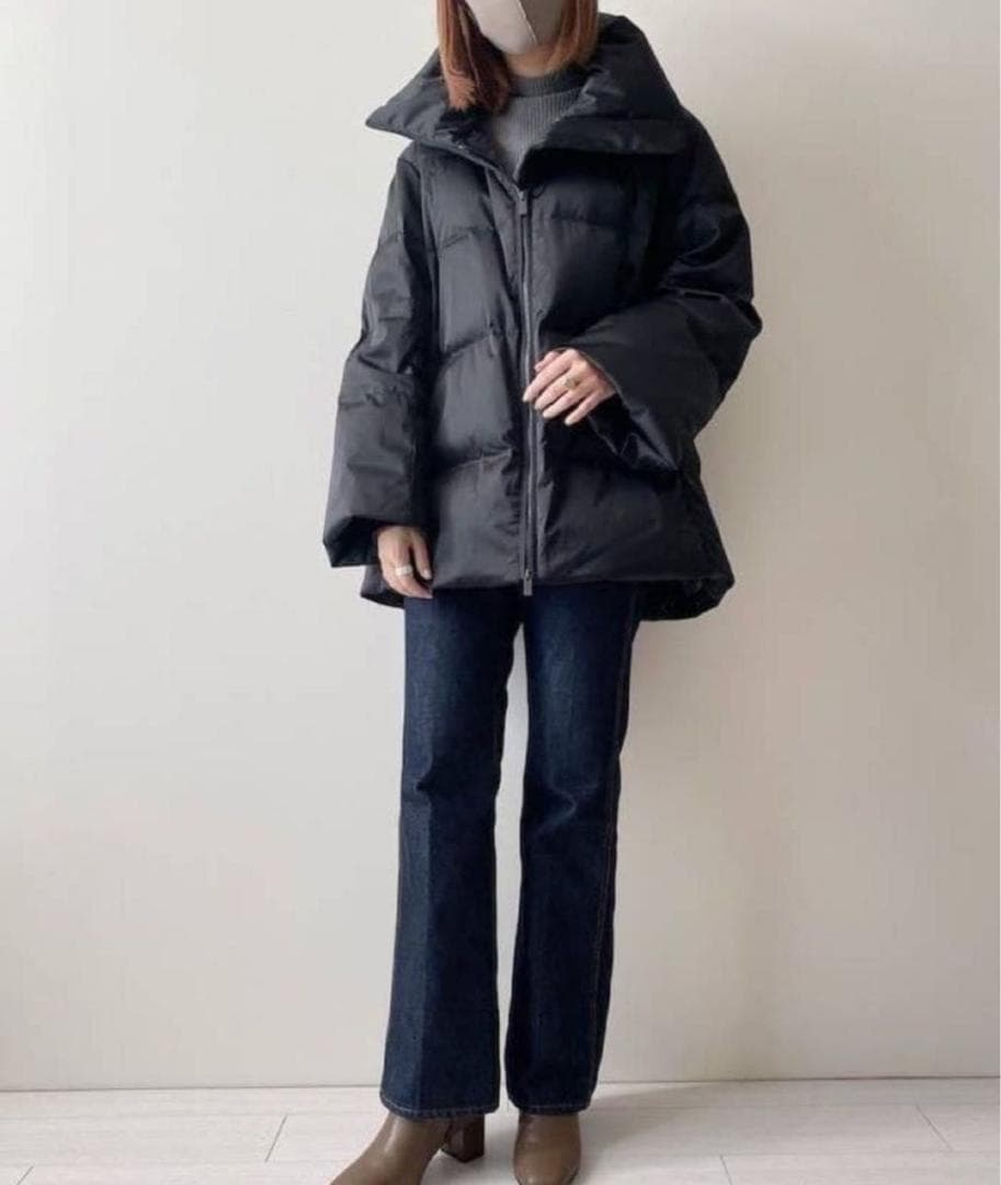 美品 UNIQLO +J ダウンボリュームジャケット ジルサンダー 黒 M