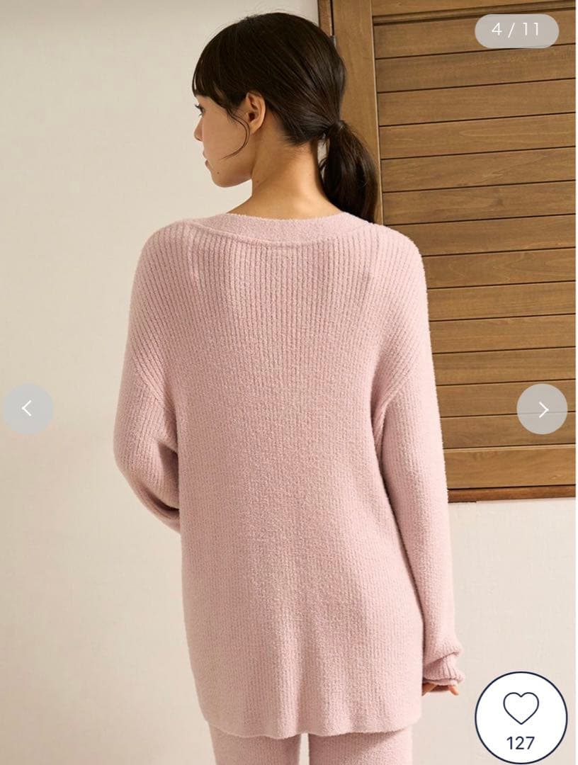 【完売品】gelato pique 調温スムーズィー リブ カーディガン