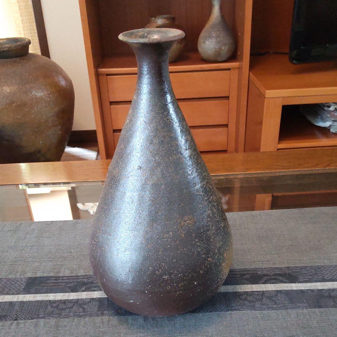 黒備前　花器　51　備前焼