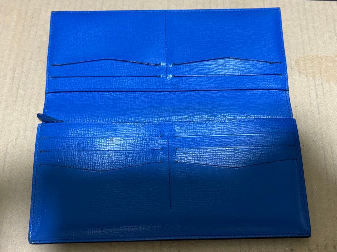 サ*ー様 ダンヒル　美品ネイビー レザー 長財布