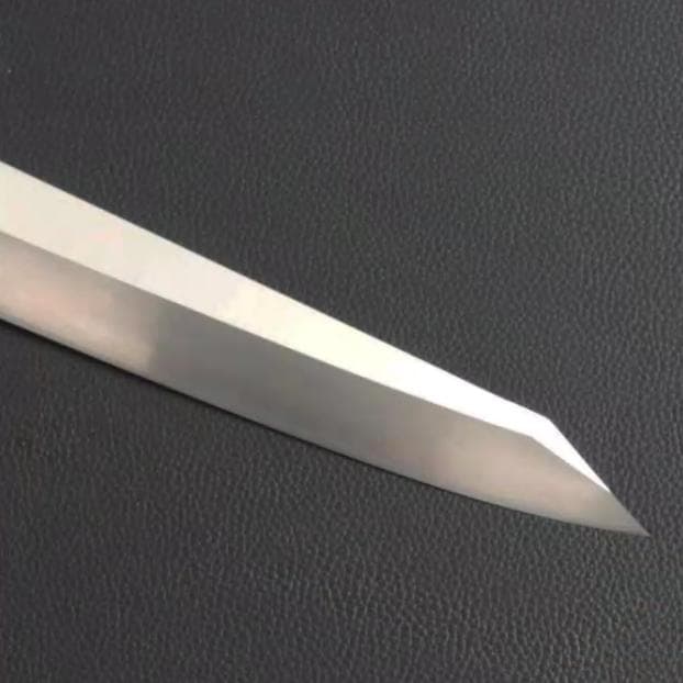 10109 勘所型切付包丁 尺寸 刺身包丁 刃は究極の切れ味 黒檀黒水牛角八角柄