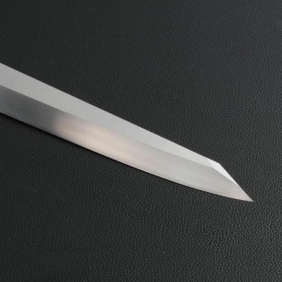 10109 勘所型切付包丁 尺寸 刺身包丁 刃は究極の切れ味 黒檀黒水牛角八角柄