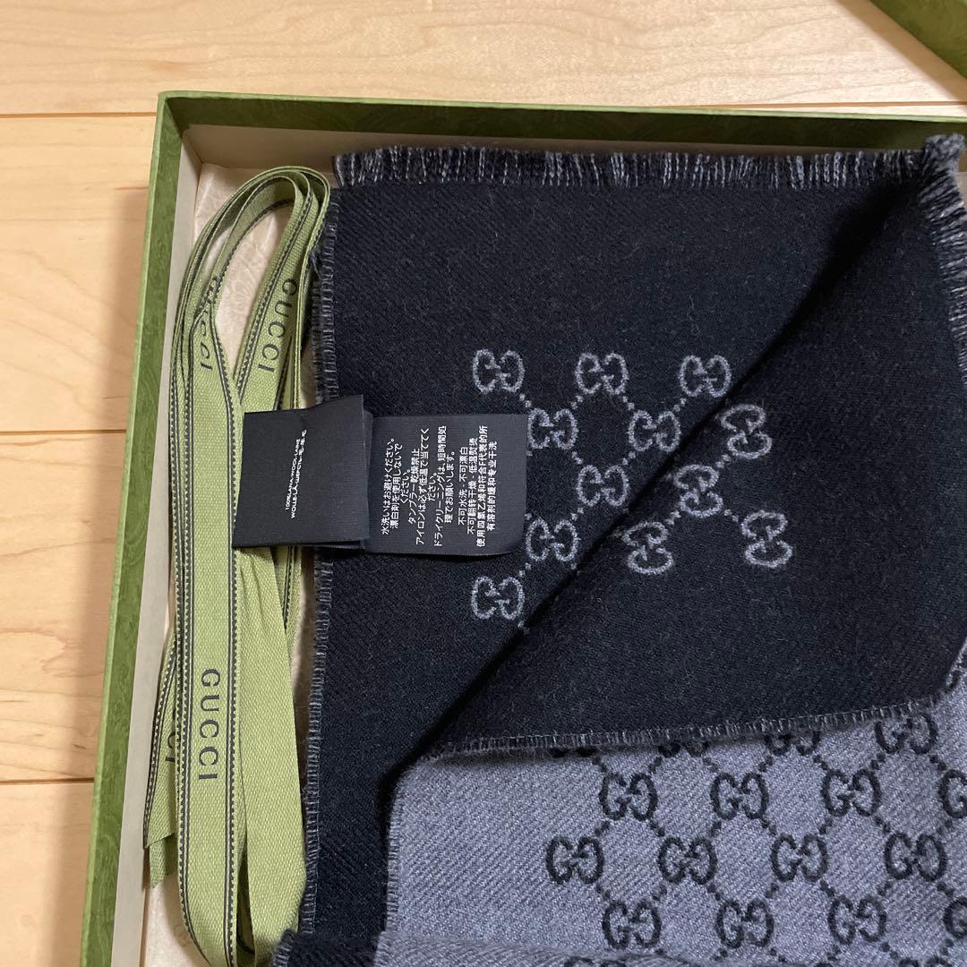 a*o様 GUCCI GGロゴマフラー グレー