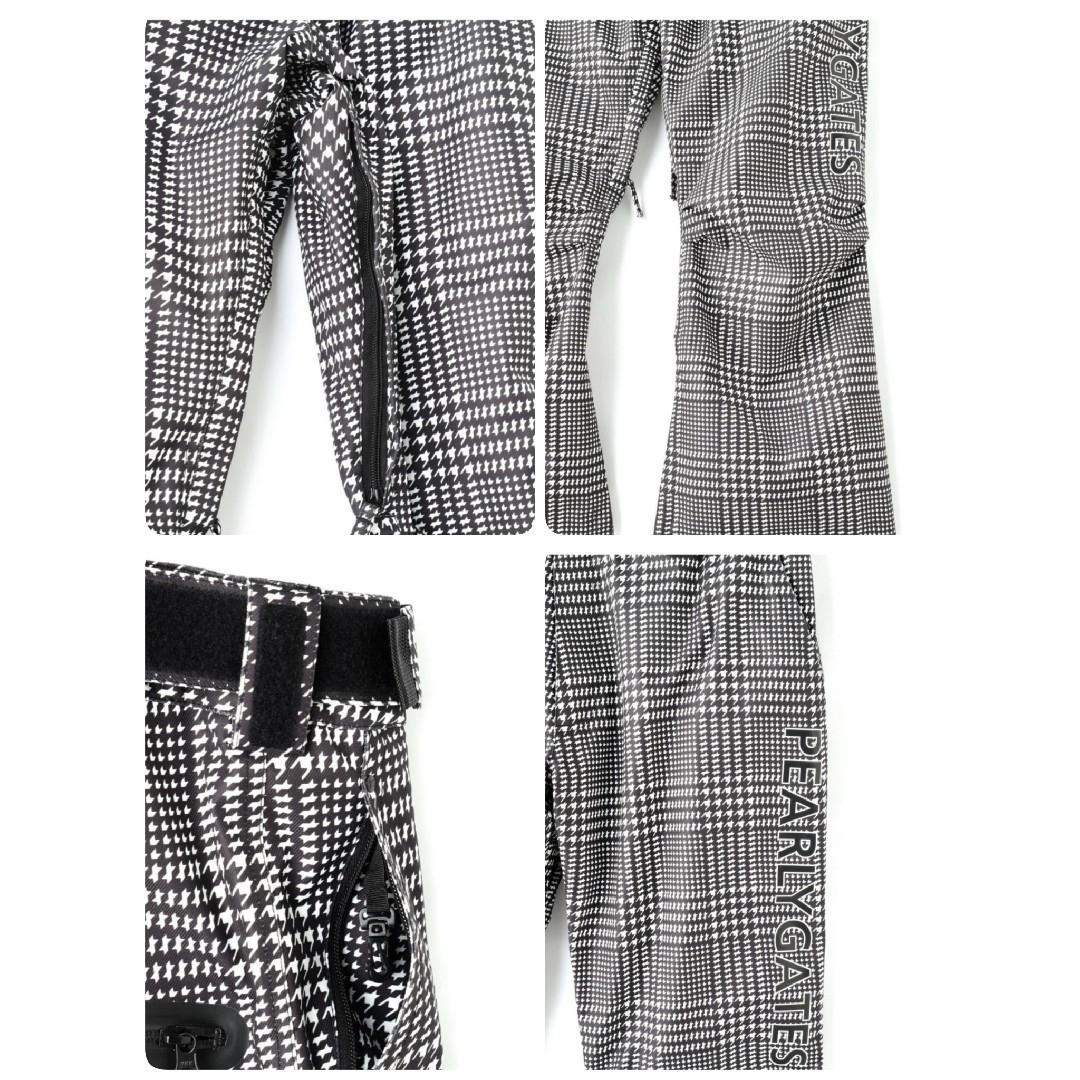 未使用 パーリーゲイツ 防汚・水・風テフロン加工 スノーパンツ L（W84）黒白