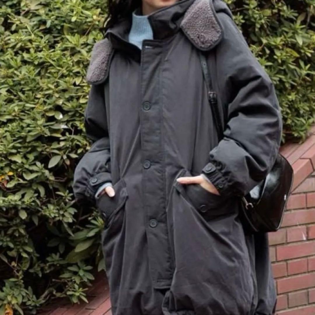 新作完売品Niko and…アライドふんわりモンスターパーカーチャコール撥水加工