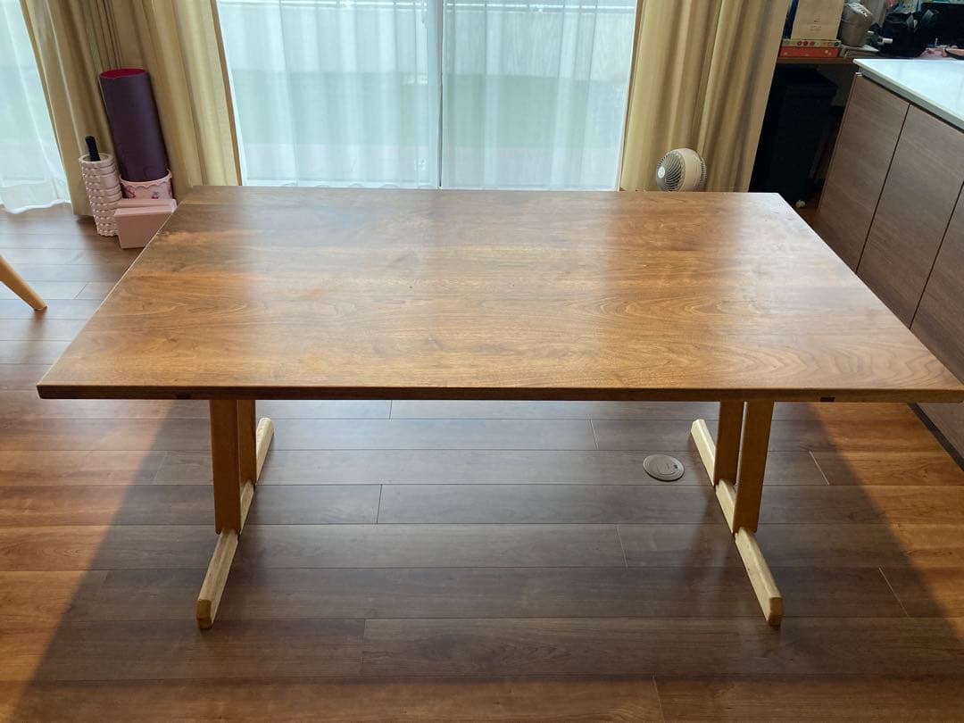 値下げ中　ダイニングテーブル　ウォールナット　オイル仕上げ　家具一点物