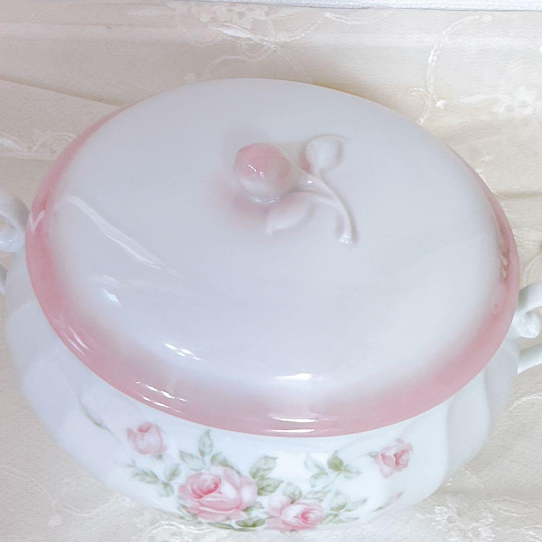 新品スープチューリン キャサリン柄 プランドパリ陶器キャセロール/イマン マニー