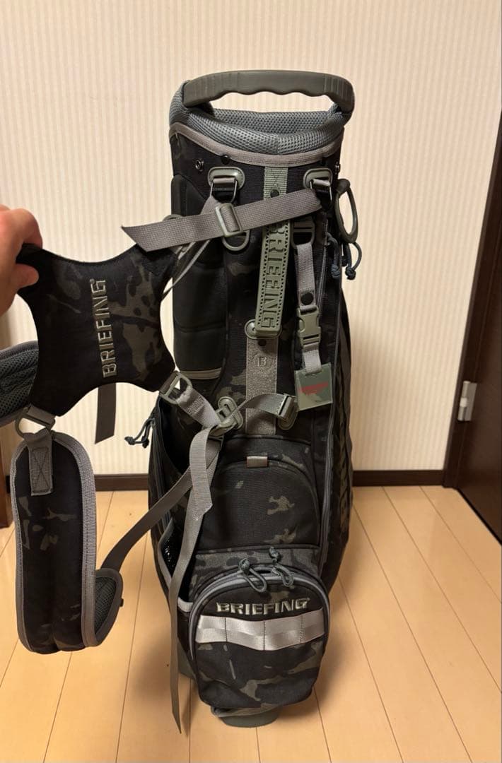 ブリーフィング CR-4 スタンドキャディバッグ ブラックカモWOLF GRAY
