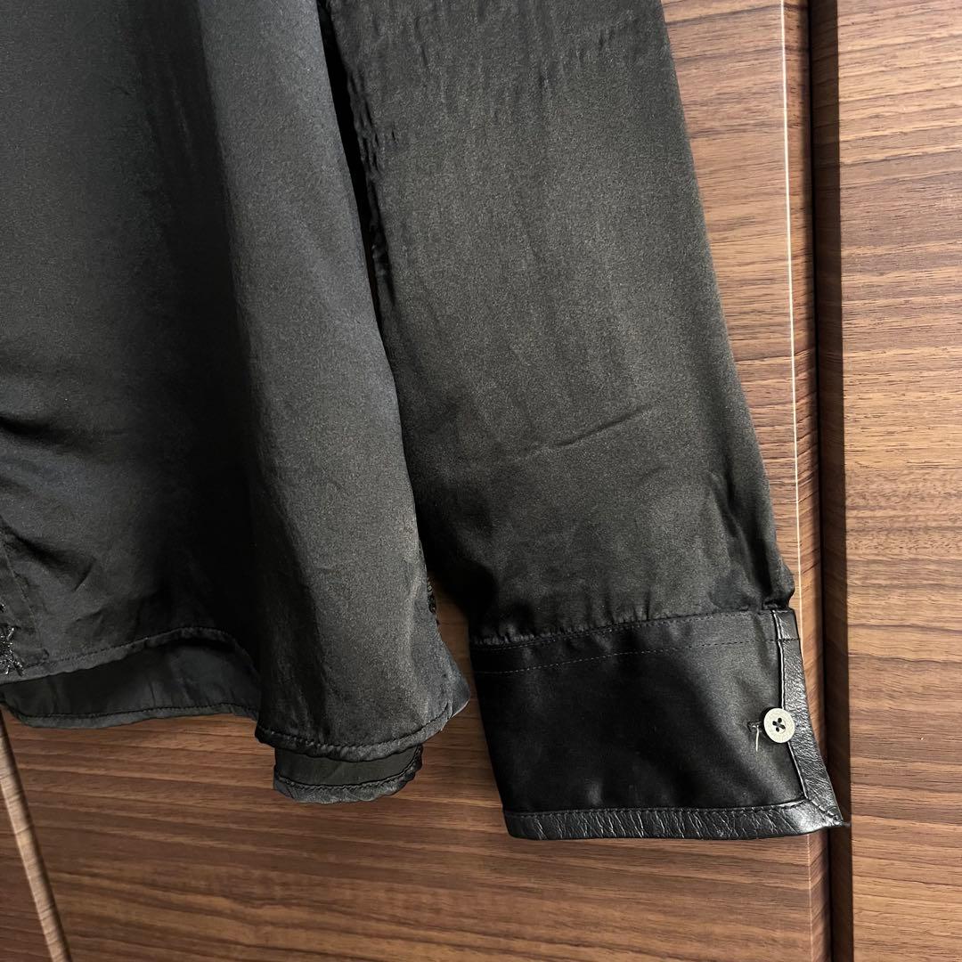 Roen ロエン シルクシャツ フェザーワッペン 羊革 hyde VAMPS