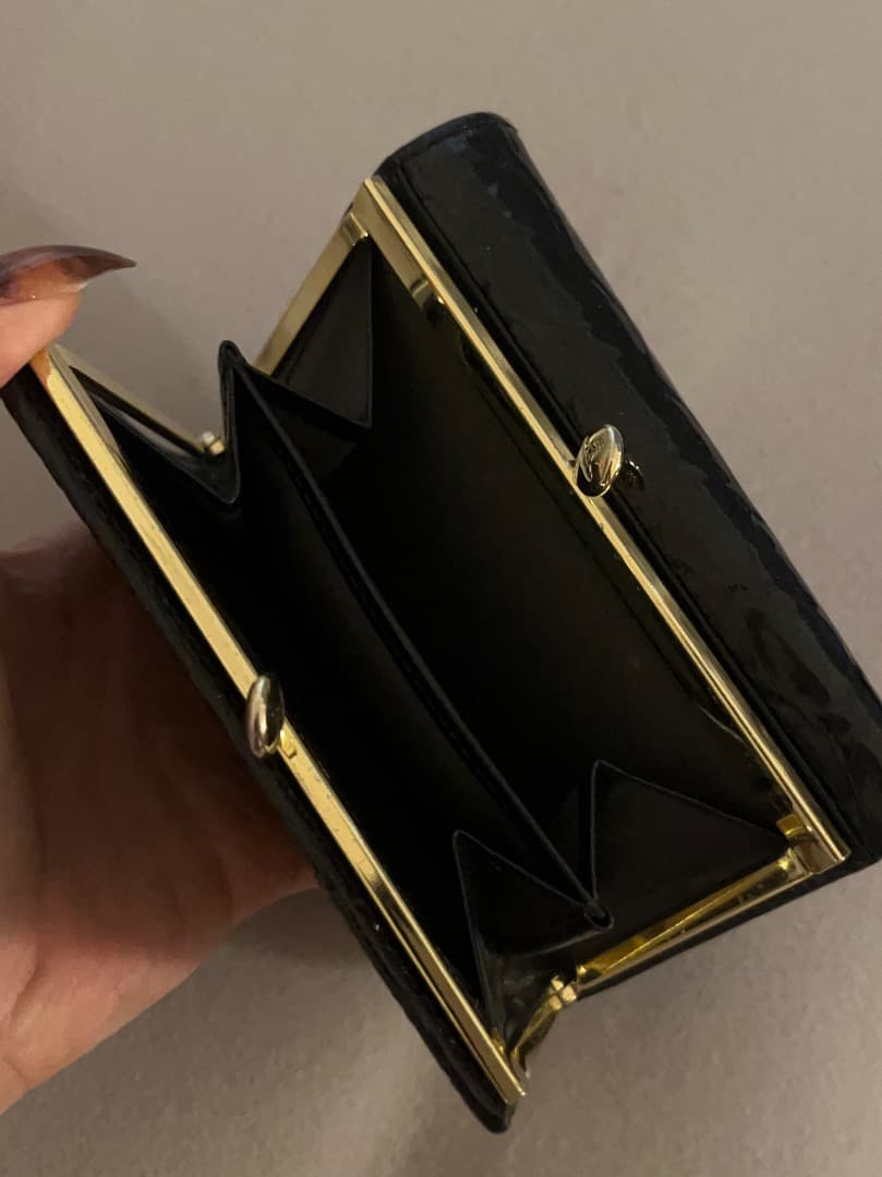 Vivienne Westwood エナメル 黒 三つ折り財布