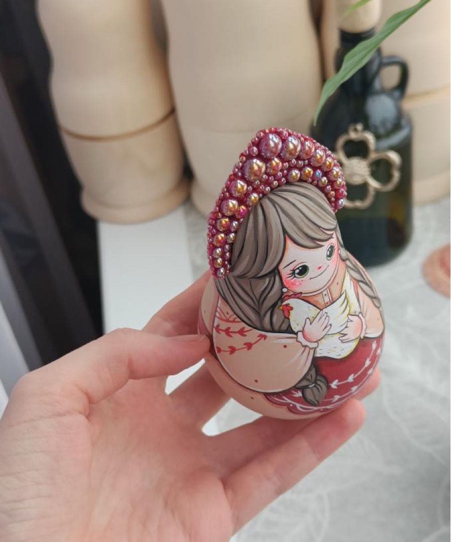 ロシア雑貨☆民族衣装起き上がりこぼし３点ココシニクKokoshnikマルガリータ