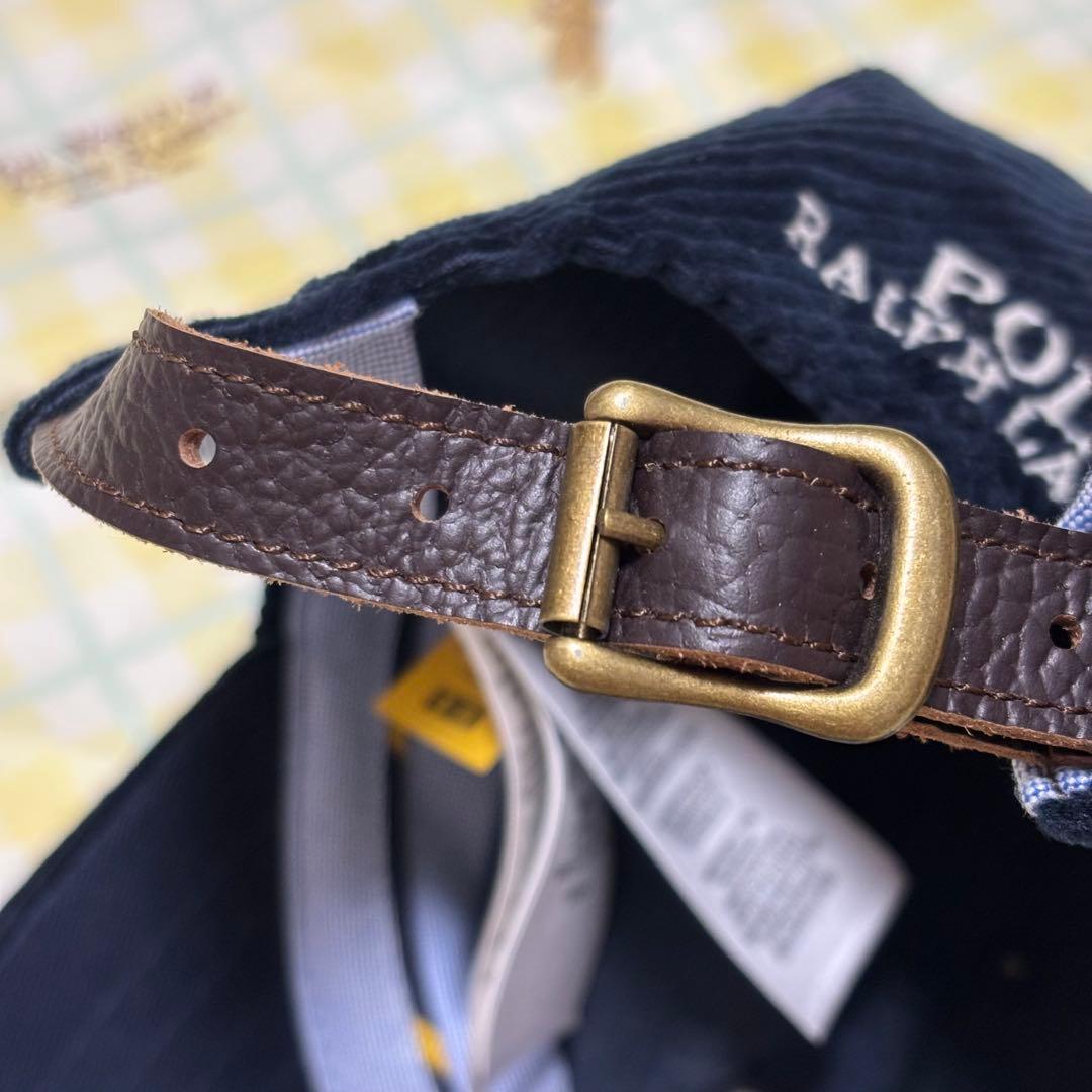 Ralph Lauren ラルフローレン　キャップ　ネイビー　コーデュロイ