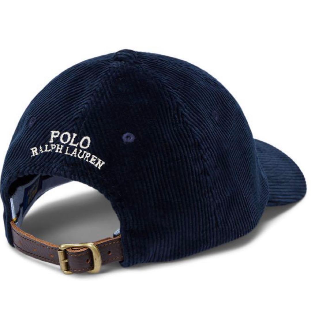 Ralph Lauren ラルフローレン　キャップ　ネイビー　コーデュロイ