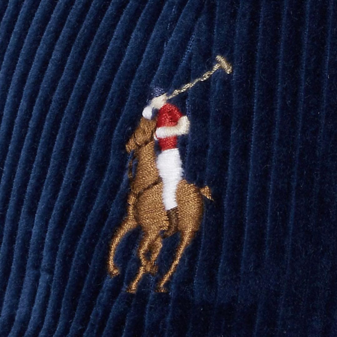 Ralph Lauren ラルフローレン　キャップ　ネイビー　コーデュロイ