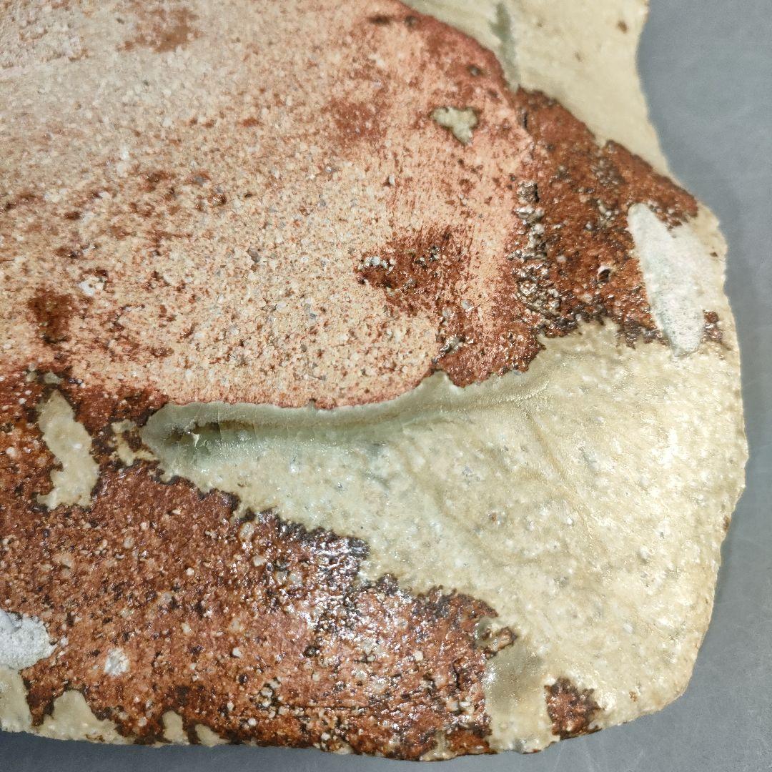 A1269-5/伊賀焼/廣永窯/廣永陶苑/坪島土平/伊賀まな板皿/床飾/額皿/