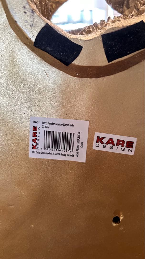 KARE ゴールド ゴリラ　XL 置物 金