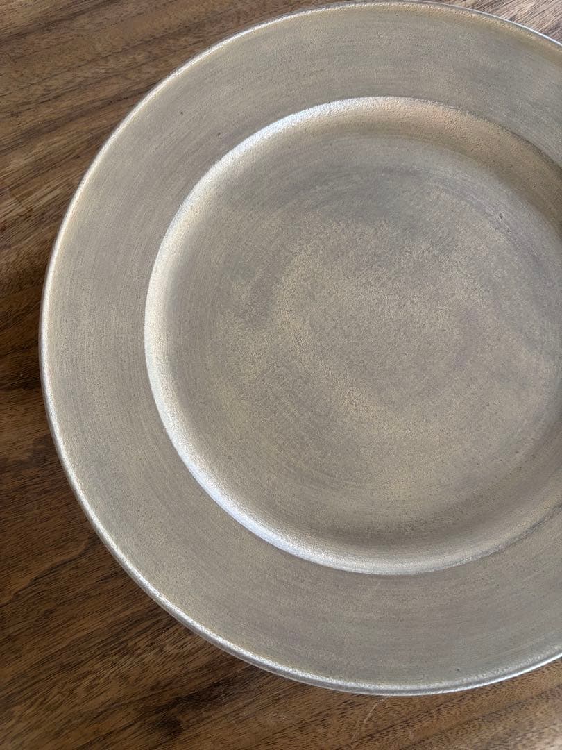 富井貴志　白漆リム皿　24cm