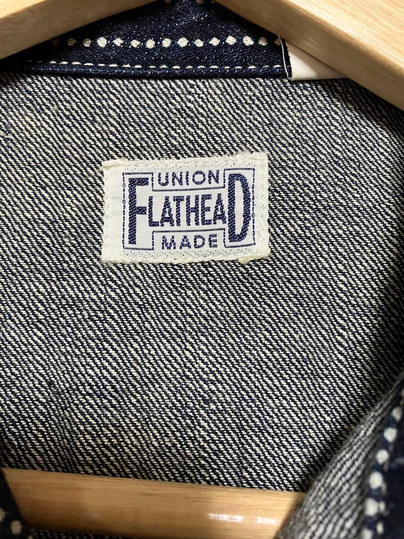 ロ*ク様 【美品】FLATHEAD ウォバッシュ デニムシャツ サイズ38 70