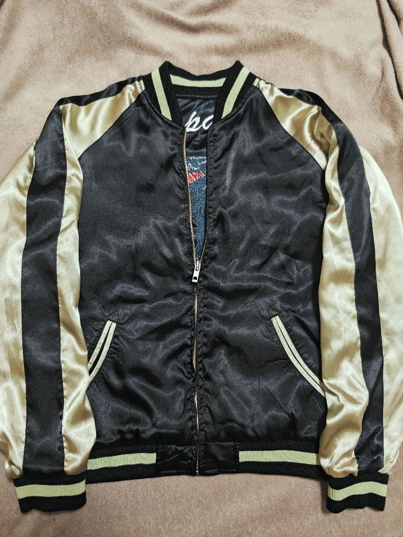スカジャン 美品 TEN STRIKE 日本 限定 ゴジラ レーヨン 2面用