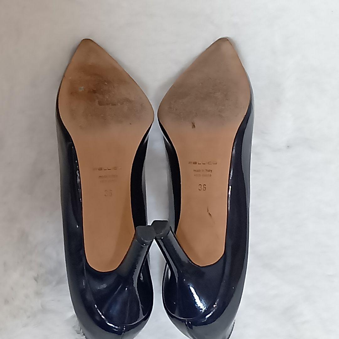 PELLICOアネッリ✨️人気色✨️ダークネイビー ポインテッドトゥパンプス