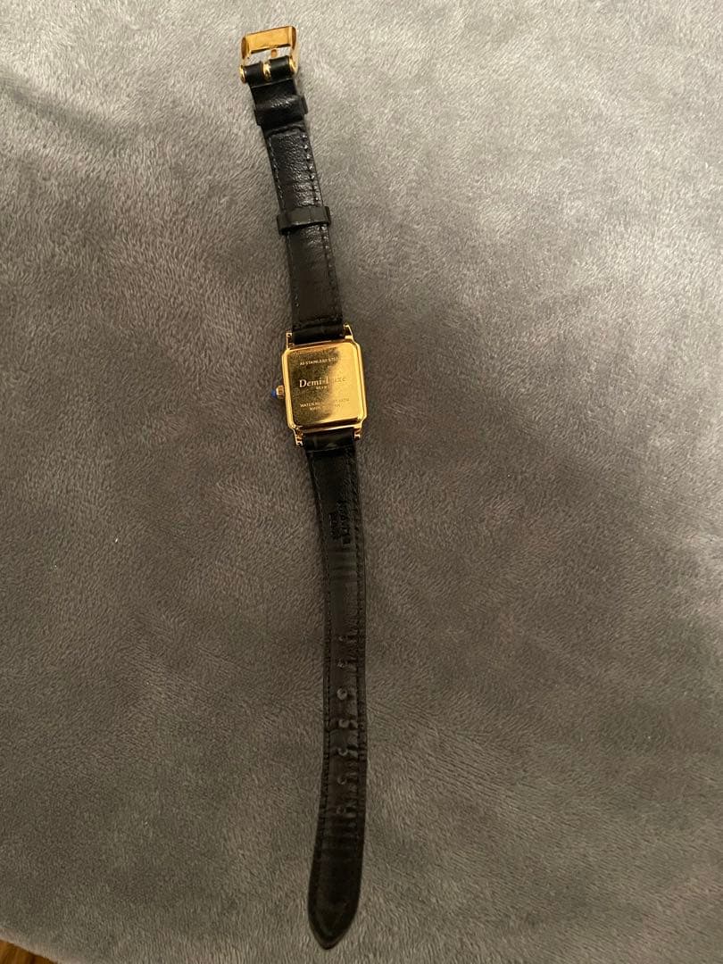 Demi-Luxe BEAMS スクエア型押レザー 腕時計
