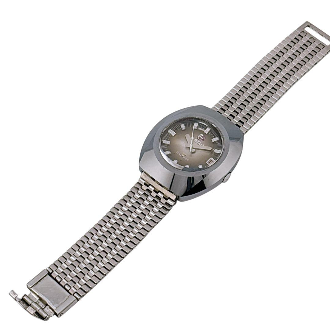 【稼働】 ラドー 腕時計 バルボア5 デイト メンズ ブラウン 純正ベルト