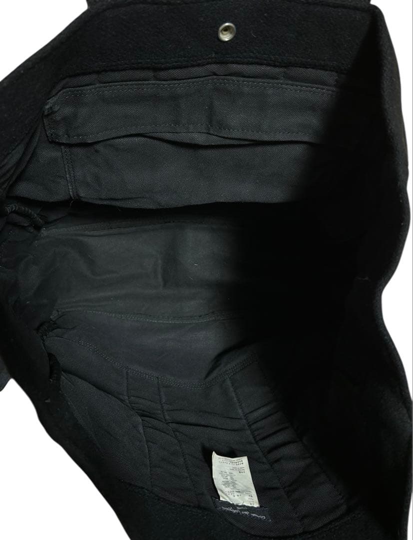 コムデギャルソン オム 日本製 ウール トートバッグ 黒 大容量