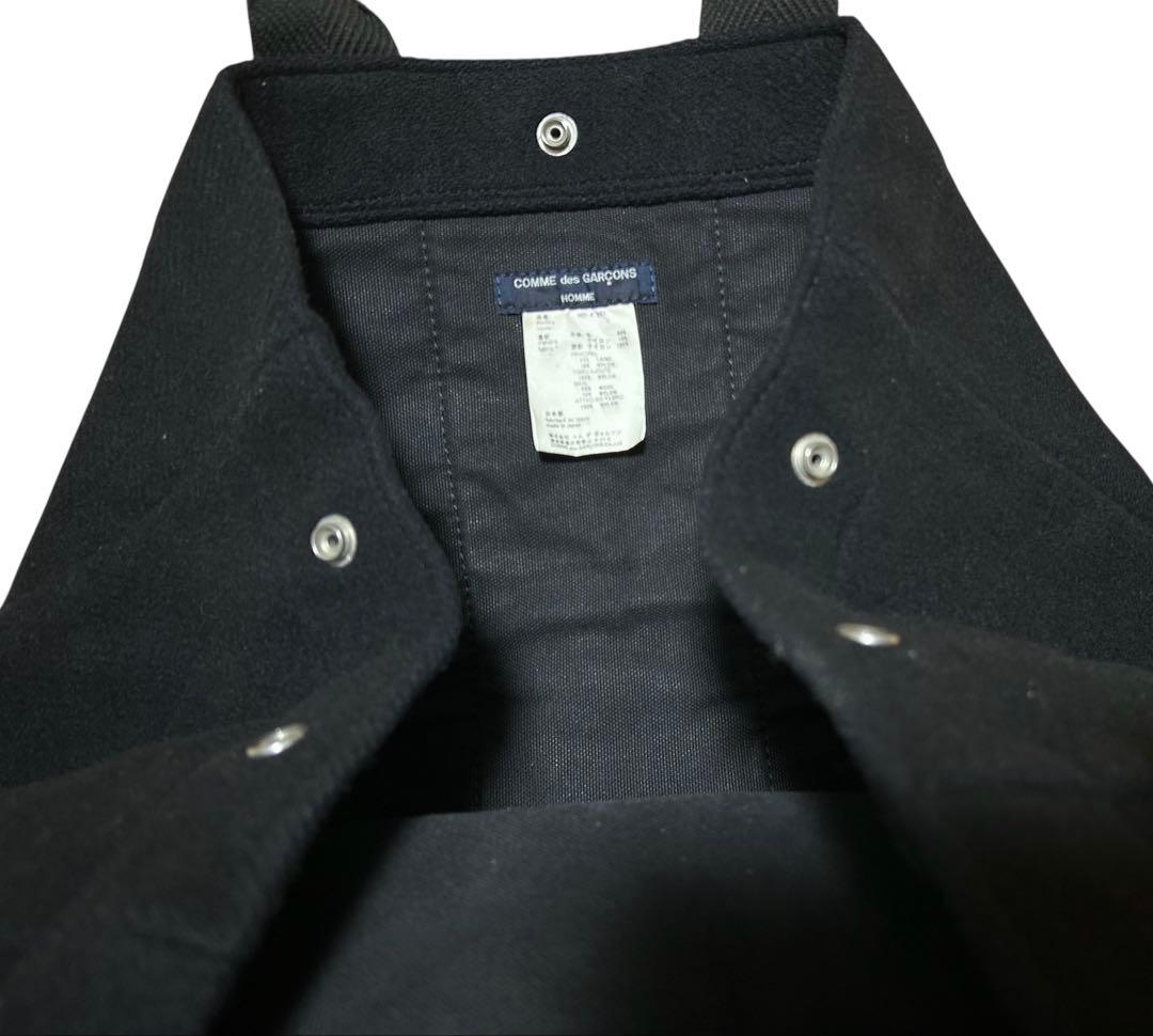 コムデギャルソン オム 日本製 ウール トートバッグ 黒 大容量