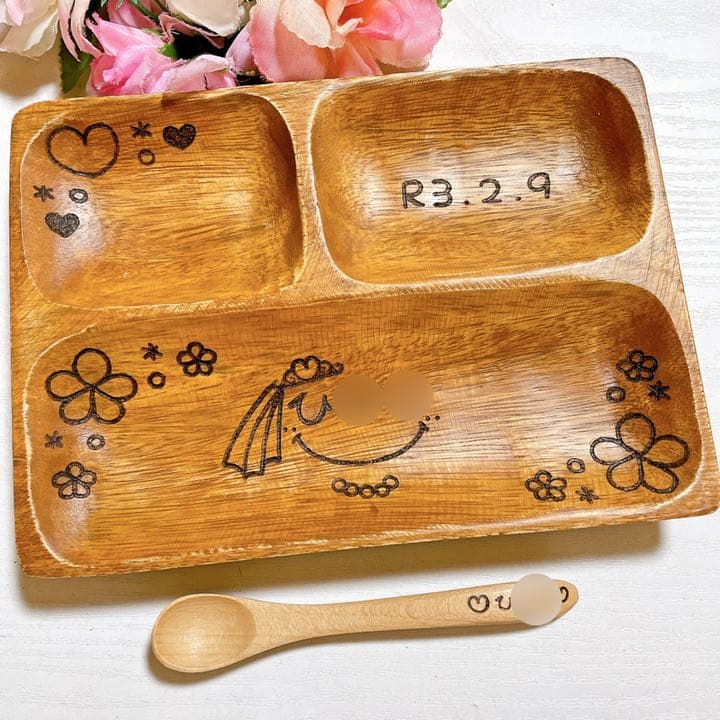 確認♡画像3枚♡アカシアプレート♡スプーン♡オーダー受け付け