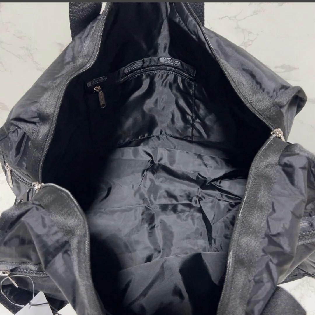 【新品 ・軽量・大容量】レスポートサック 黒 ボストンバッグ ショルダー付き