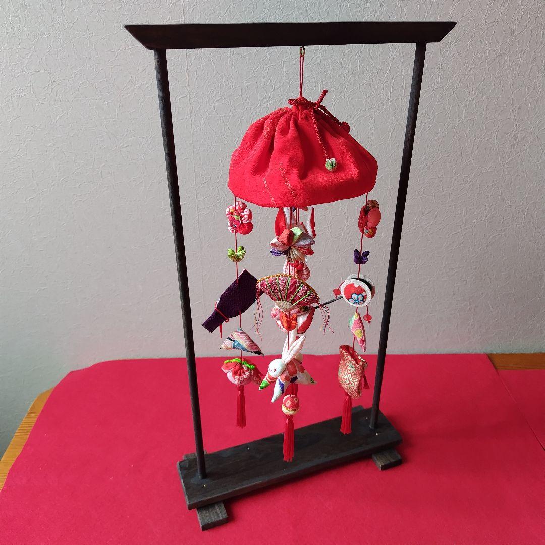 台付き吊るし雛'26＊手づくり＊正絹古布＊Urchin雑貨