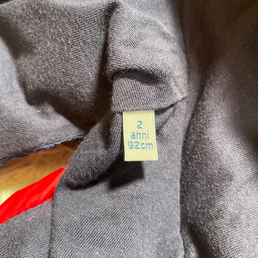 MONCLER フード付きダウンベスト ネイビー/レッド