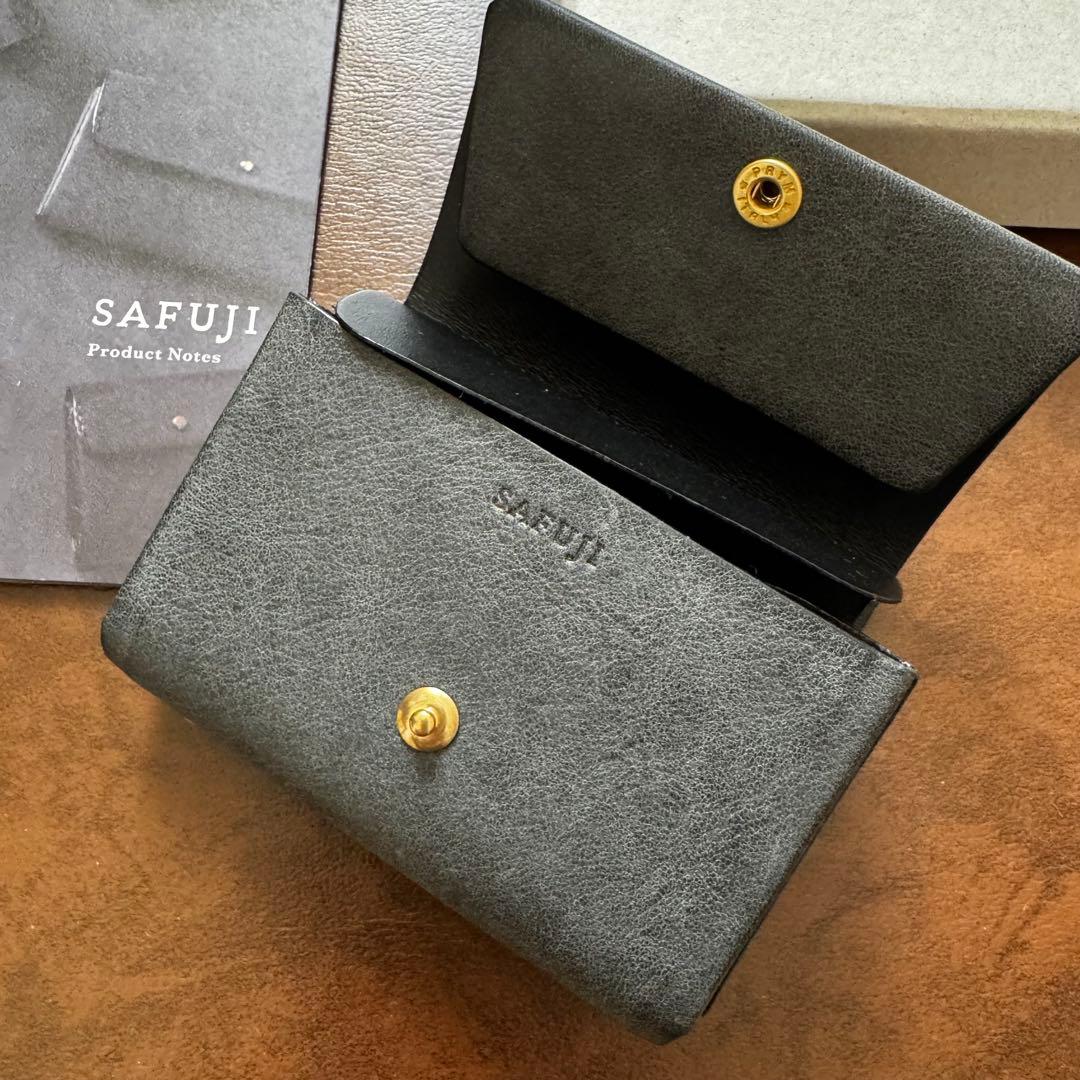 極美品SAFUJI サフジ こさいふM グレイブラック