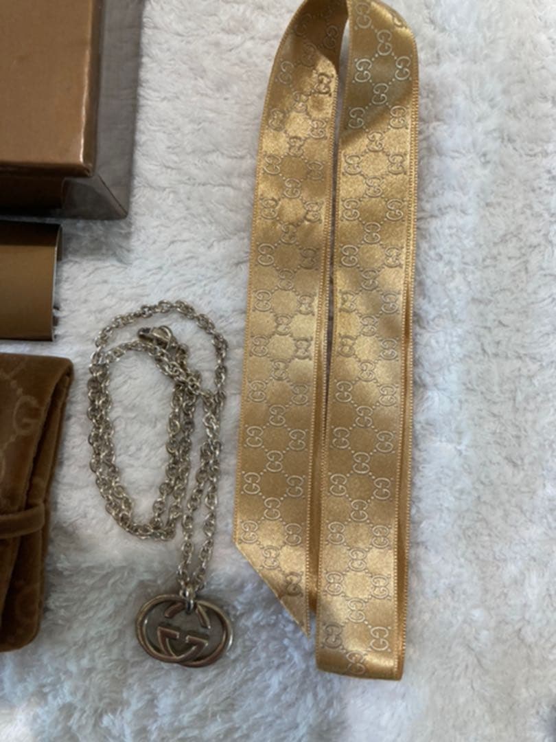 グッチ ネックレス GUCCI メンズ Gロゴ　シルバー　ペンダント シルバー