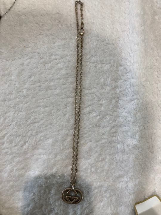 グッチ ネックレス GUCCI メンズ Gロゴ　シルバー　ペンダント シルバー