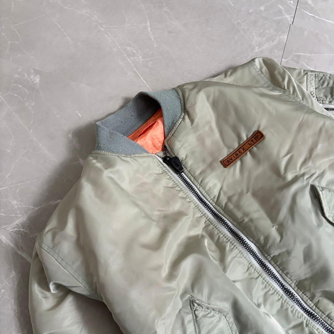 希少カラー　AVIREX アーチロゴ　MA-1 USA製　Lサイズ　ブルゾン