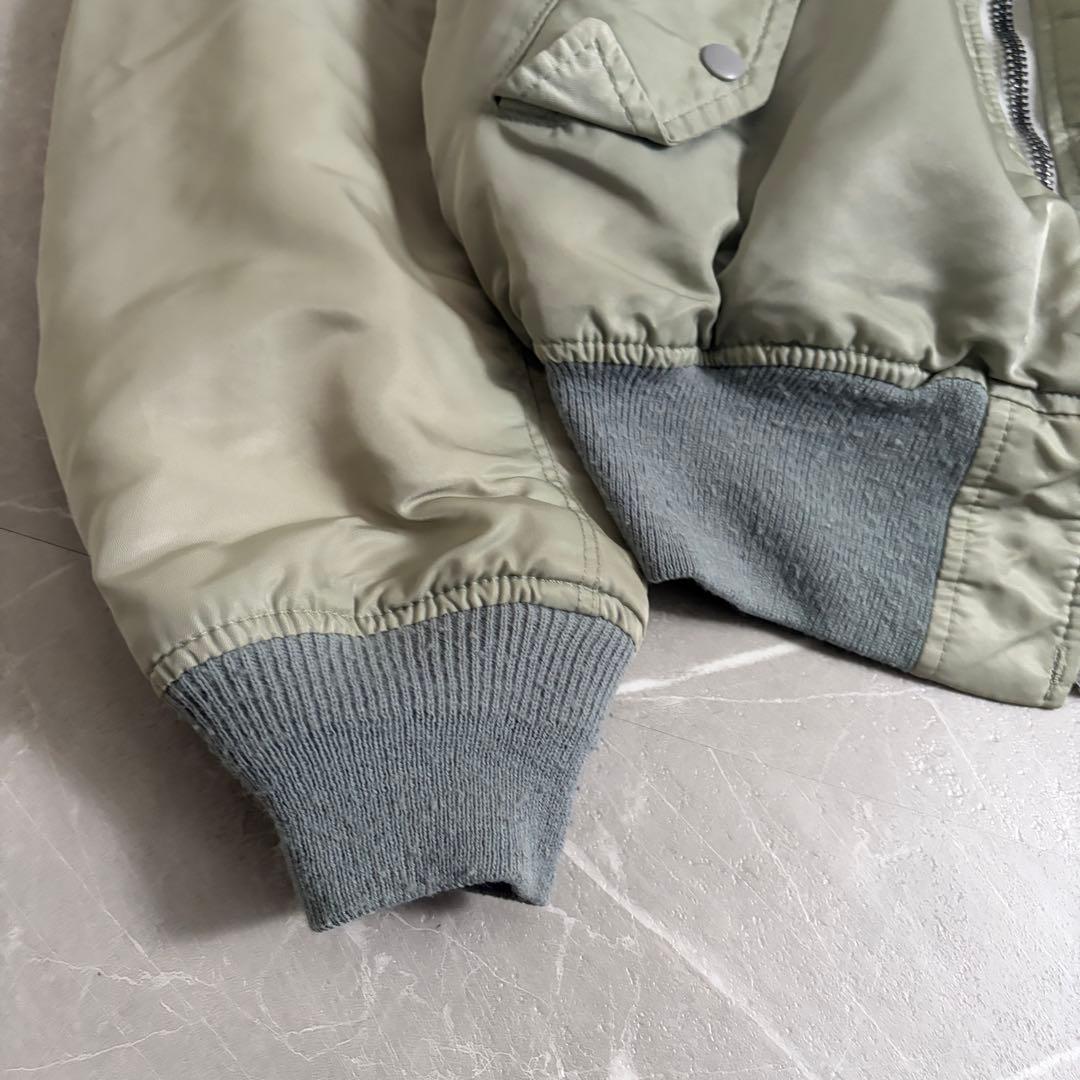 希少カラー　AVIREX アーチロゴ　MA-1 USA製　Lサイズ　ブルゾン