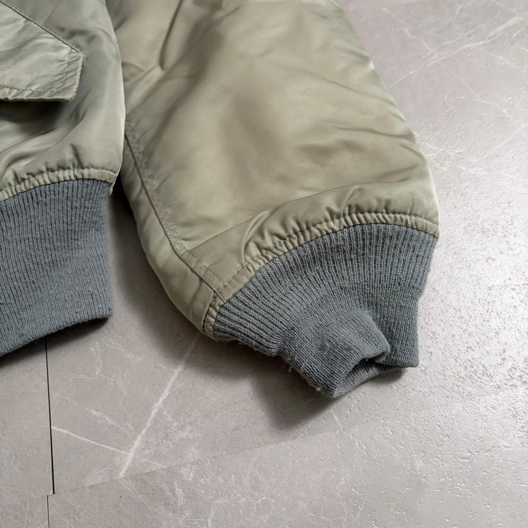 希少カラー　AVIREX アーチロゴ　MA-1 USA製　Lサイズ　ブルゾン