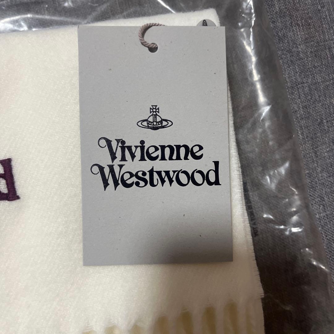 【新品未使用】Vivienne Westwood ホワイト マフラー