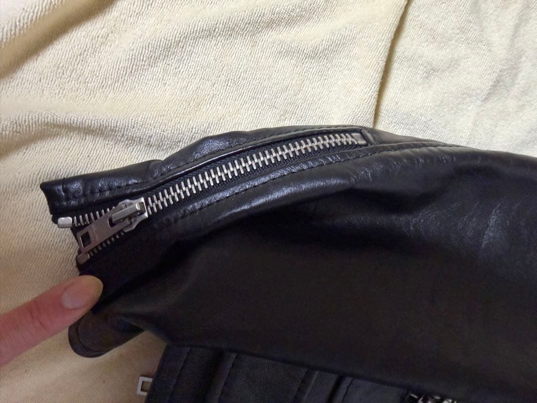 CELINE クラシックバイカーレザーライダースジャケット 44 袖詰めあり