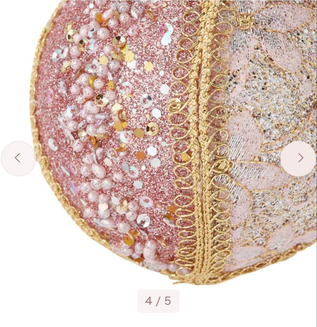 Francfrancファブリックオーナメント レース ピンク