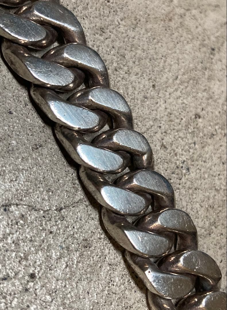 [28] Silver925 / 131g 極太 喜平チェーン ブレスレット