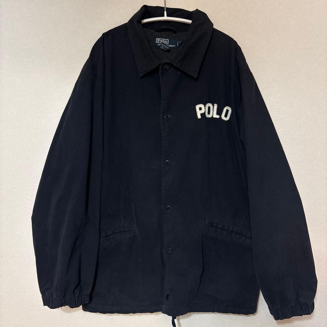 古着 used 90s ポロラルフローレン コーチジャケット ネイビー Mサイズ