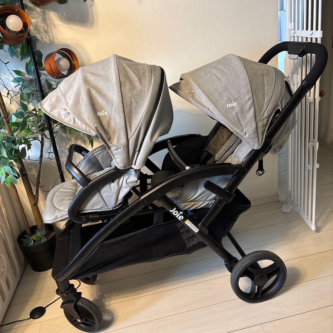 Joie 二人乗りベビーカー　エヴァライトデュオ　グレー