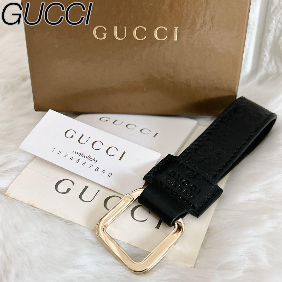 【✨美品✨】グッチ グッチシマ マイクログッチ キーホルダー チャーム 型押